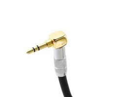 CablesOnline 1ft Right-Angle 3.5mm Stereo Male to Female Audio Extension Cable