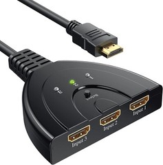 3 Port HDMI Splitter Cable 1080P Switch Switcher HUB Adapter for HDTV PS4 USA