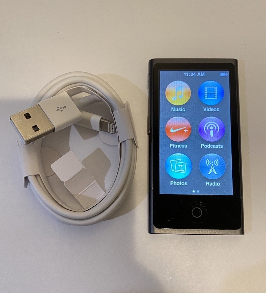 Apple iPod nano 7th Generation Space Gray (16 GB) Works Great