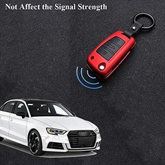 Carbon Fiber Pattern Key Fob Cover Case for Audi A3 Carbon Fiber Pattern-black