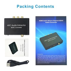 HDMI ARC Audio Extractor 192KHz DAC Converter SPDIF Optical Coaxial RCA 3.5mm