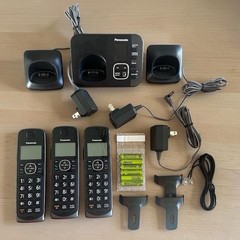 Panasonic KX-TG3833M 3-Handset Black Cordless Phone System w/Answering System