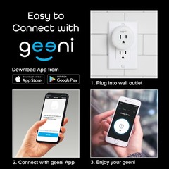 Geeni DOT Smart Wi-Fi Outlet Plug with Voice Control (2 Pack)