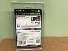XTREME 6FT 1.8 METER DVI 24+1 DUAL LINK-HDMI CABLE RESOLUTION UP TO 1080P HD