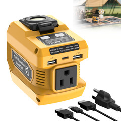 Azocek 220W Power Inverter Compatible with Dewalt 20V Battery ，DC 20V to 110V AC