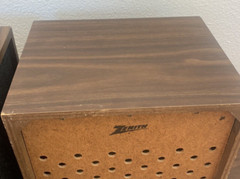 1960s Zenith Wood Wooden 13″ x 10″ x 8″ Book Shelf Speakers Works