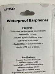 NEW PyleHome PWPE10W Wired Waterproof Ear Marine Swimming Headphones – White