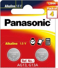 4 Pcs Panasonic R44 Button Cell Watch Battery 1.5V AG13 L1154 A76 SR44 357