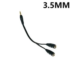3.5mm AUX Audio Mic Splitter 1 Male to 2 Female Gold Plated Headphone Cable