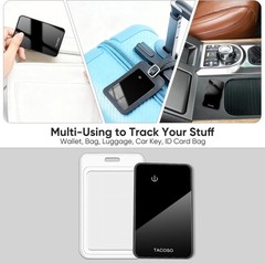 2 Pack Apple Find My Wallet Tracker Card Slim Bluetooth Luggage Finder iOS MFi