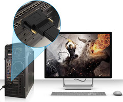 DVI to HDMI Adapter, 2-Pack Gold-Plated 1080P Male to Female Converter (Black)