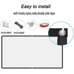 Portable Foldable Projector Screen 16:9 HD Outdoor Home Cinema Theater 3D Movie