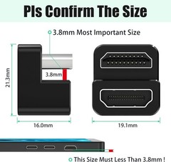 180 Degree HDMI Male to Female Adapter 2 Pack – Ultra-Compact 8K Support