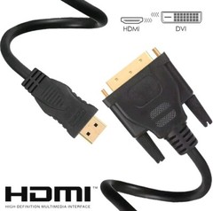 2 x 3ft HDMI to DVI-D 24+1 Pin Monitor Display Adapter Cables Male/Male HD HDTV