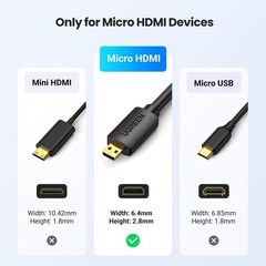 UGREEN Micro HDMI to HDMI Adapter | 4K 60Hz | Bi-Directional Use