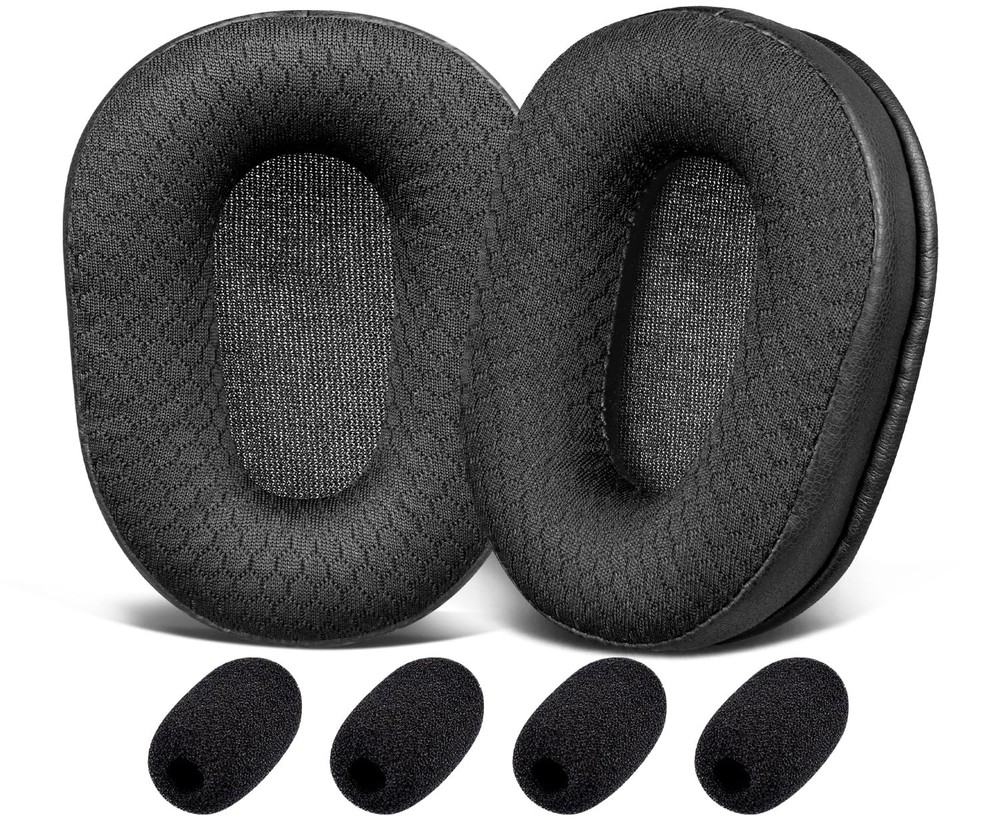 Black Mesh Earpads for BlueParrott B450 S450 Headset Ear Cushions