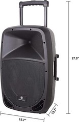 PRORECK Freedom 15 DJ Speaker 15” Portable Bluetooth Rechargeable Speaker 8000W