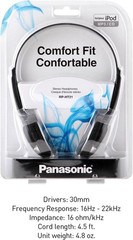 Panasonic RP-HT21 Lightweight Headphones with XBS, 16Hz-22Khz Frequency, 16 Ohm