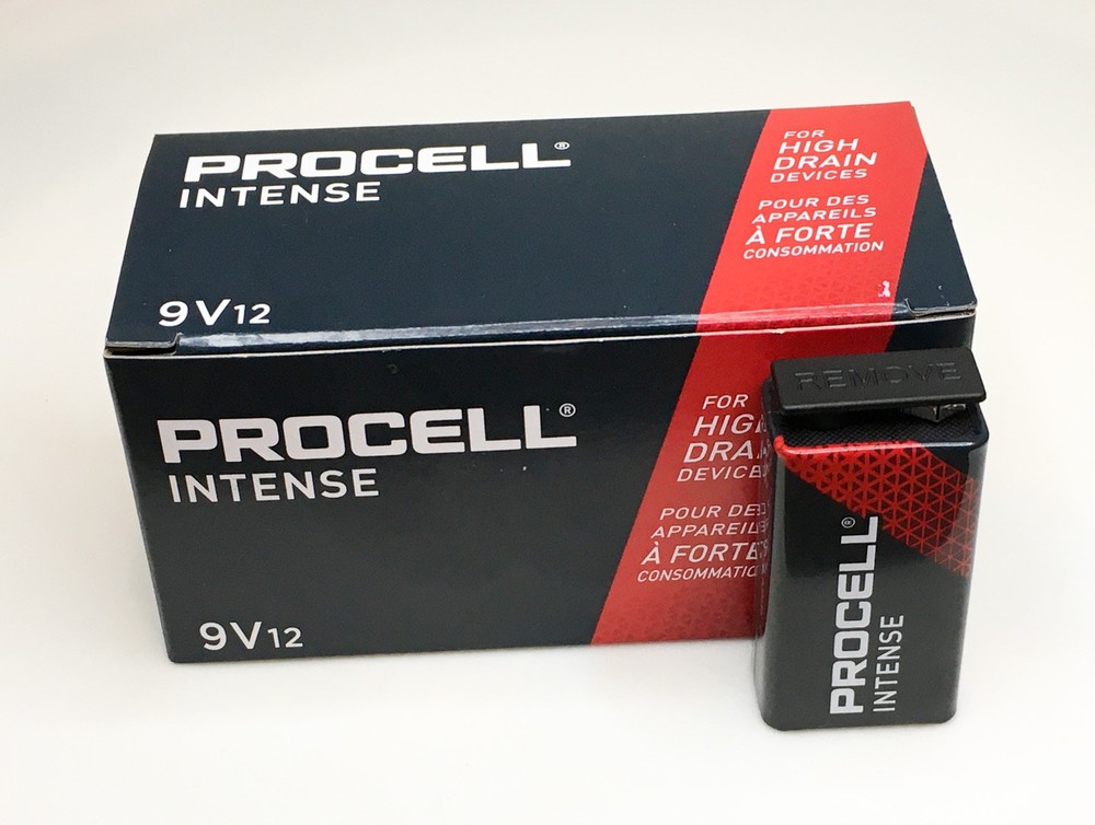 12 Duracell Procell Intense 9 Volt 9v Alkaline Batteries PX1604 (6LR61)