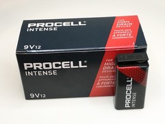 12 Duracell Procell Intense 9 Volt 9v Alkaline Batteries PX1604 (6LR61)