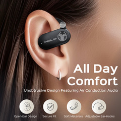 TREBLAB X-Open – True Open Ear Wireless Earbuds, Lightweight, 40H Playtime