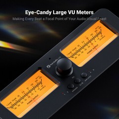 Fosi Audio LC30 Amplifier/Speaker Selector Box 2Analog VU Meter DB Display Black