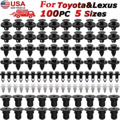 100x TOYOTA & LEXUS Trim Panel Clips Bumper Fender Push Pin Rivet 7 8 9mm Engine