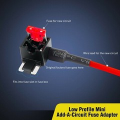5 PCS SET ADD-A-CIRCUIT 10Amp BLADE STYLE Low Profile MINI FUSE HOLDER FUSE TAP