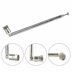 F Type Telescopic Aerial Antenna 75 Ohm with TV / 3.5 Adapter Bose Wave Radio FM