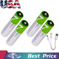 2-4PCS 1.5V 750/2600mWh AA / AAA Battery USB Rechargeable Lithium ion Batteries
