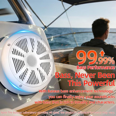 800W 6.5 Inch Marine Speakers – 2 Way Waterproof UV Weather Resistant Outdoor St