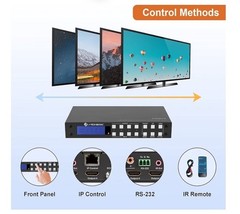 J-Tech 4×4 HDMI Matrix Switch 4K 60Hz Web GUI App Compatible w/ HDR Dolby Vision