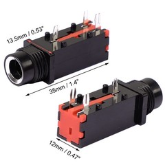 uxcell 10 Pcs 6.35mm 1/4 Inch 3Pin Mono Jack Panel Mount PCB Connectors,…