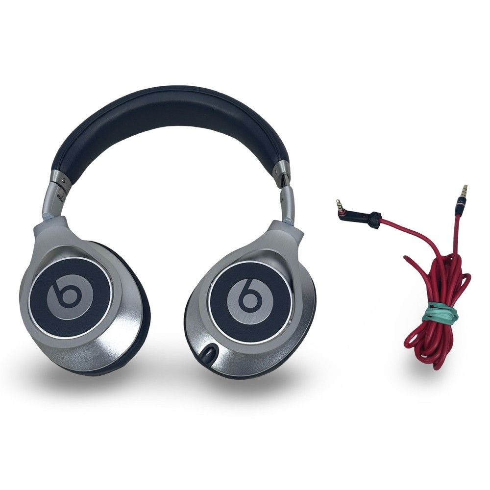 Beats by Dr. Dre Executive Over-Ear Headphones Silver Gray Black Wired A0213