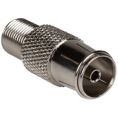 PAL Female to F Type Jack Adapter – Coax TV FM Radio Antenna Converter Connector