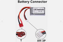 1X 7.4V 1000mAh Li-po Rechargeable Battery 25C 803048 T-Plug Fit RC Cars Trucks