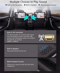 13.3in Car Headrest Monitor Bluetooth WIFI For Rear Seat Entertainment System