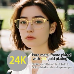 24k gold-plated frame,AI translation smart glasses with chat GPT Bluetooth ma…
