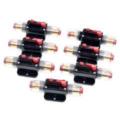 1pc Reset Inline Fuse Holder DC Circuit Breaker 4 8 GA AWG 12v 50A Amp Car Audio
