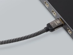 Monoprice Active High Speed HDMI Cable – 25 feet – Gray, 4K @ 60Hz 18Gbps 26AWG