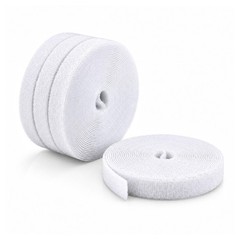 StarTech 4-pack 15ft [4.6m] Hook and Loop Roll, 0.5in Wide, White, Cut-to-Size
