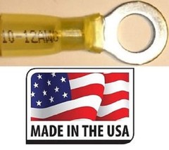 (25) 12-10 AWG 5/16″ 3M HEAT SHRINK RING TERMINAL Marine ~ Auto Made in USA