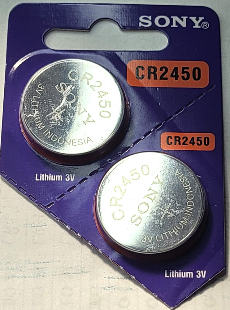 2PK CR2450 SONY MURATA 3V LITHIUM (GREAT EXP 2034) DL2450 ECR2450 FREE SHIP
