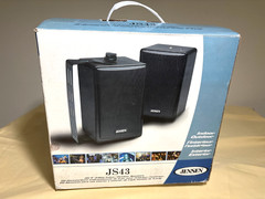 NEW-OPEN BOX JENSEN Set (2) JS43 4″ 3Way Speakers Indoor/Outdoor Complete A+