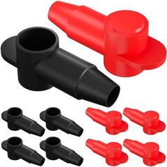 10 Pack Silicone Battery Terminal Covers for 10-4AWG Wire, Insulated Battery