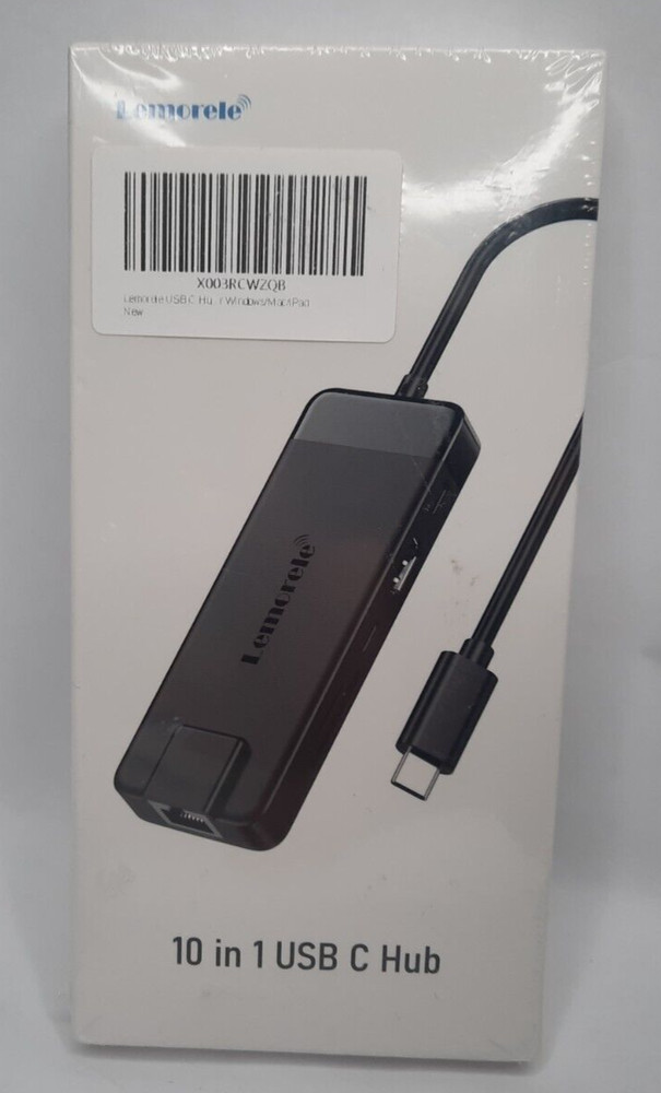 Lemorele 10 in 1 USB C Hub Multiport Adapter Black Docking Station