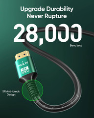 8K 4K 10K HDMI Cable 48Gbps 1.5FT/0.5M, Ultra High Speed 2.1 1.5Feet