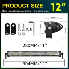 10″ inch 450W LED Work Light Bar Combo Spot Flood for Can-Am Polaris RZR UTV ATV