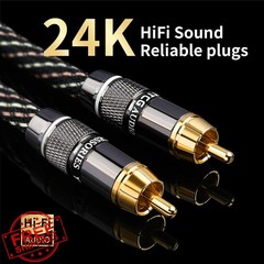 YYTCG 3.28ft 1m RCA audio cable OFC braid