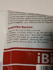 iBirdie 4k 20ft HDMI cable With ETHERNET 24k Gold Plated Apple TV Smart TV Comp.